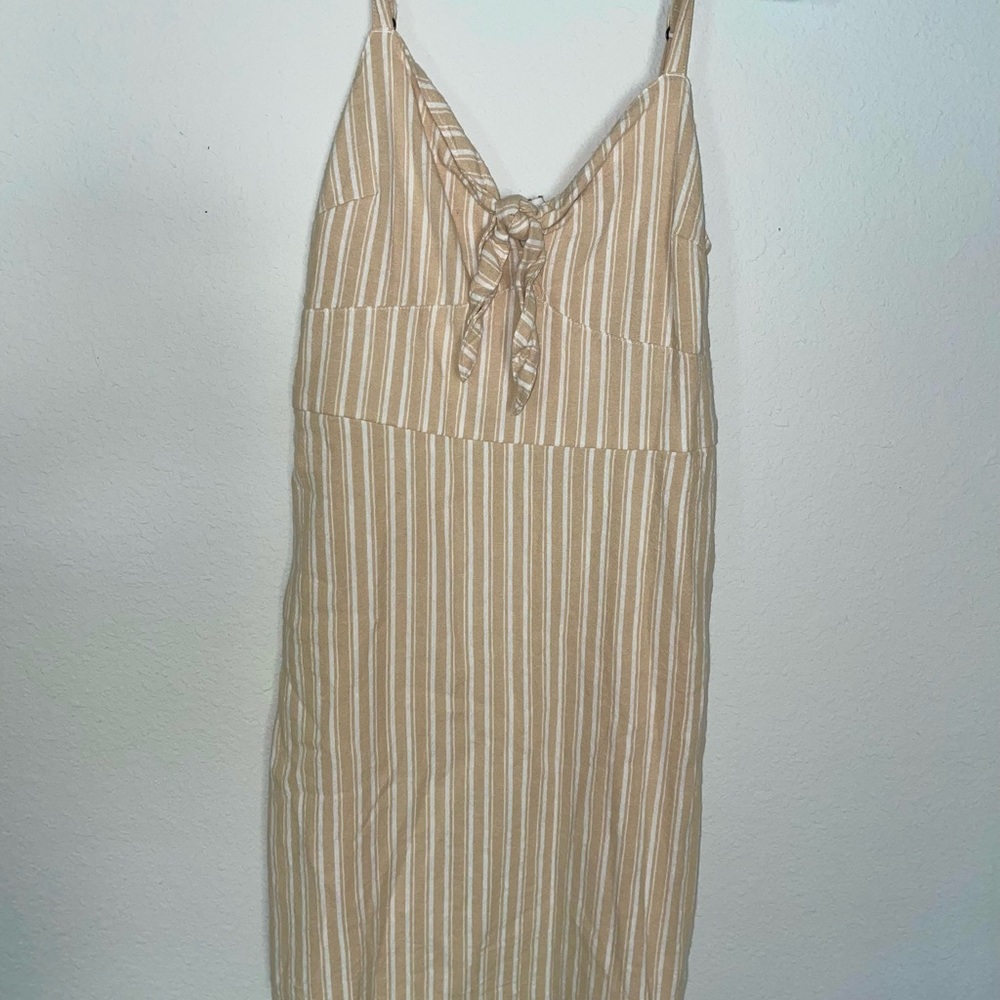 Light Yellow Striped Dress- Size S